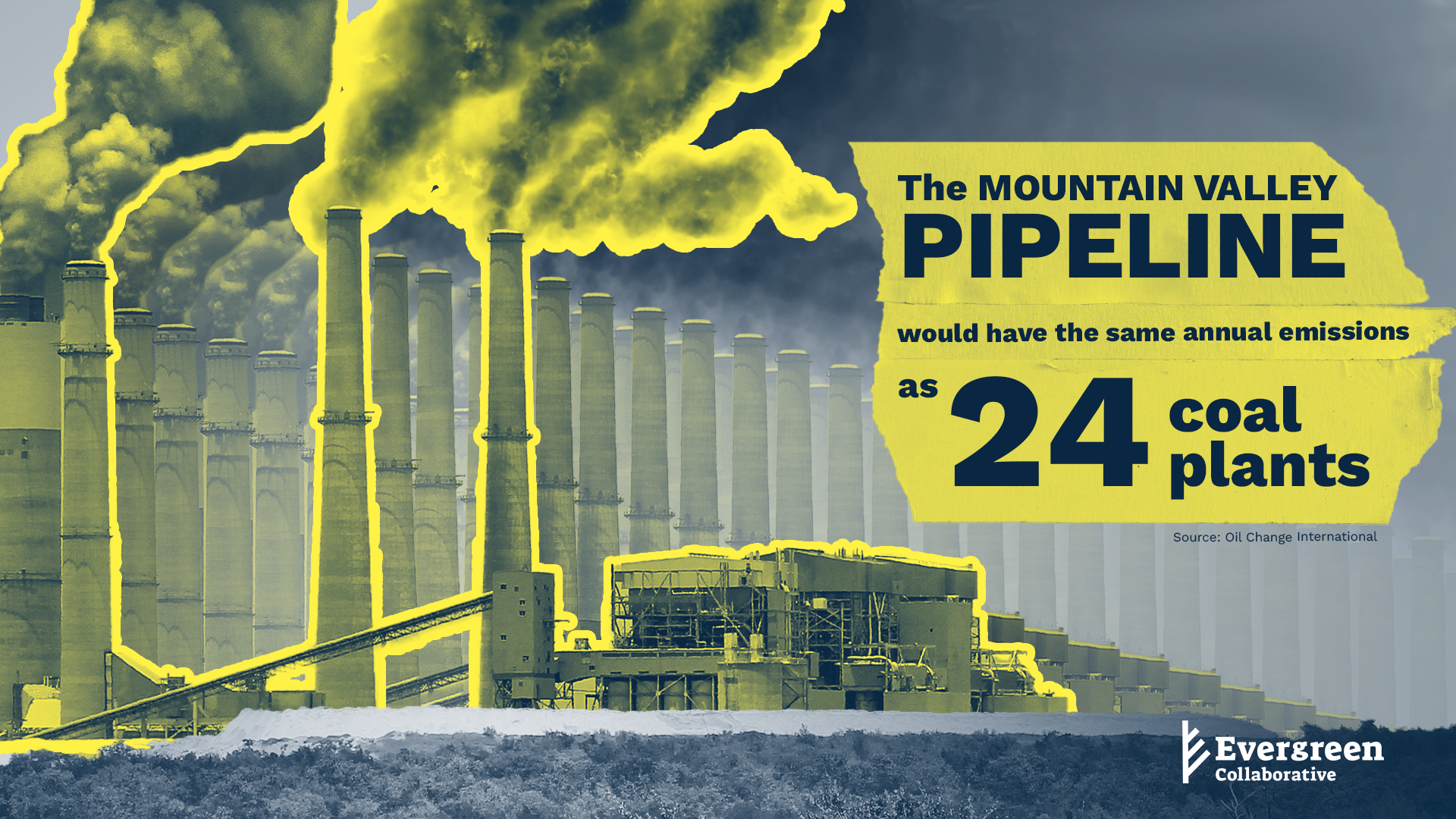 The Mountain Valley Piepleine would have the same annual emissions as 24 coal plants. 