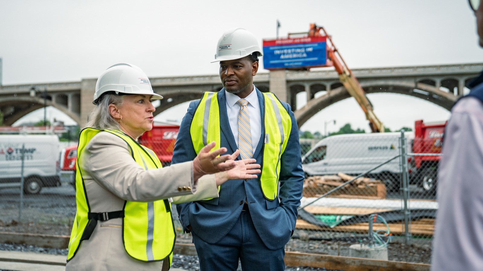 Congresswoman Susan Wild gives EPA Administrator Michael Regan a tour of a soon-to-be reclaimed brownfield site in Pennsylvania.