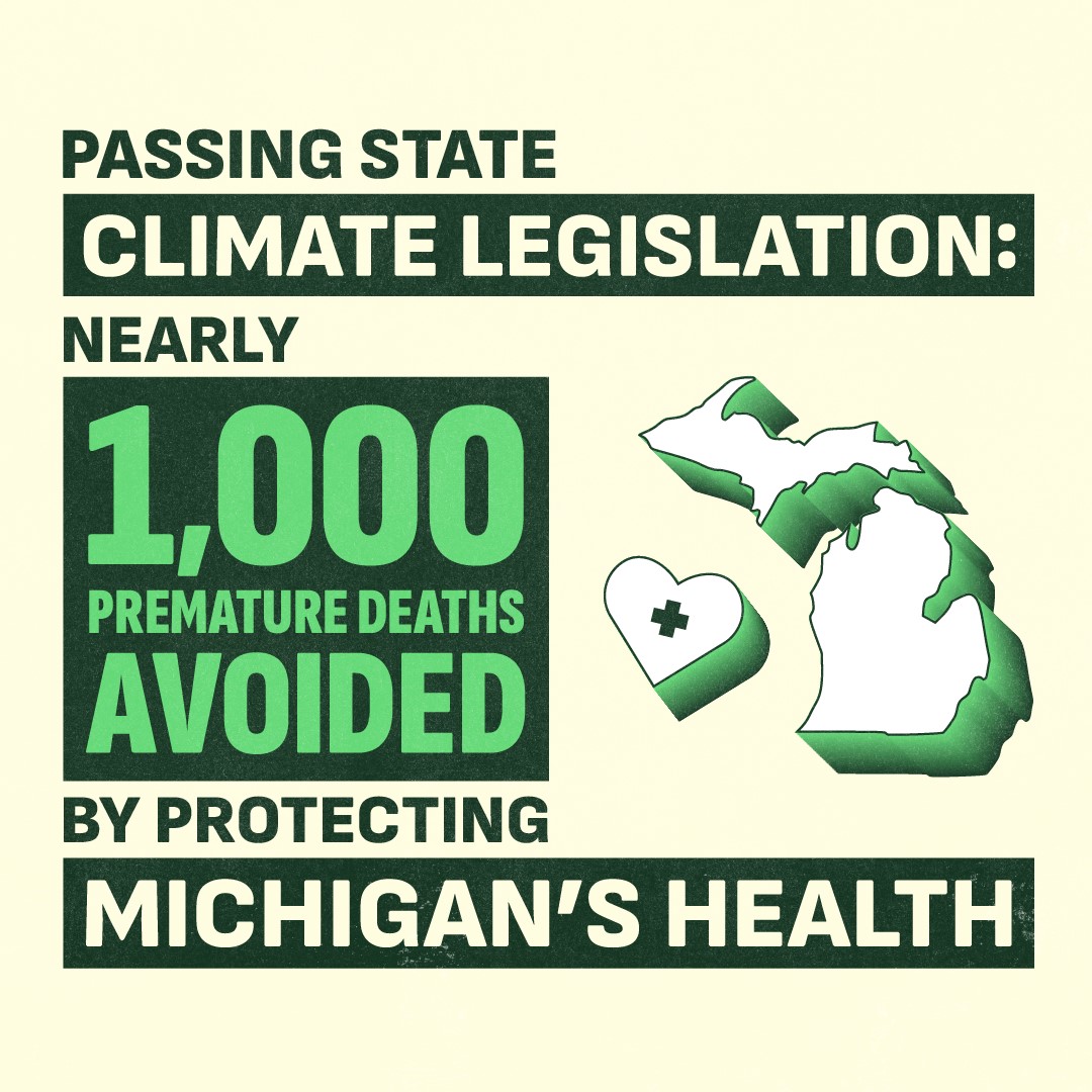 Passing climate legislation will prevent nearly 1,000 premature deaths of Michiganders.