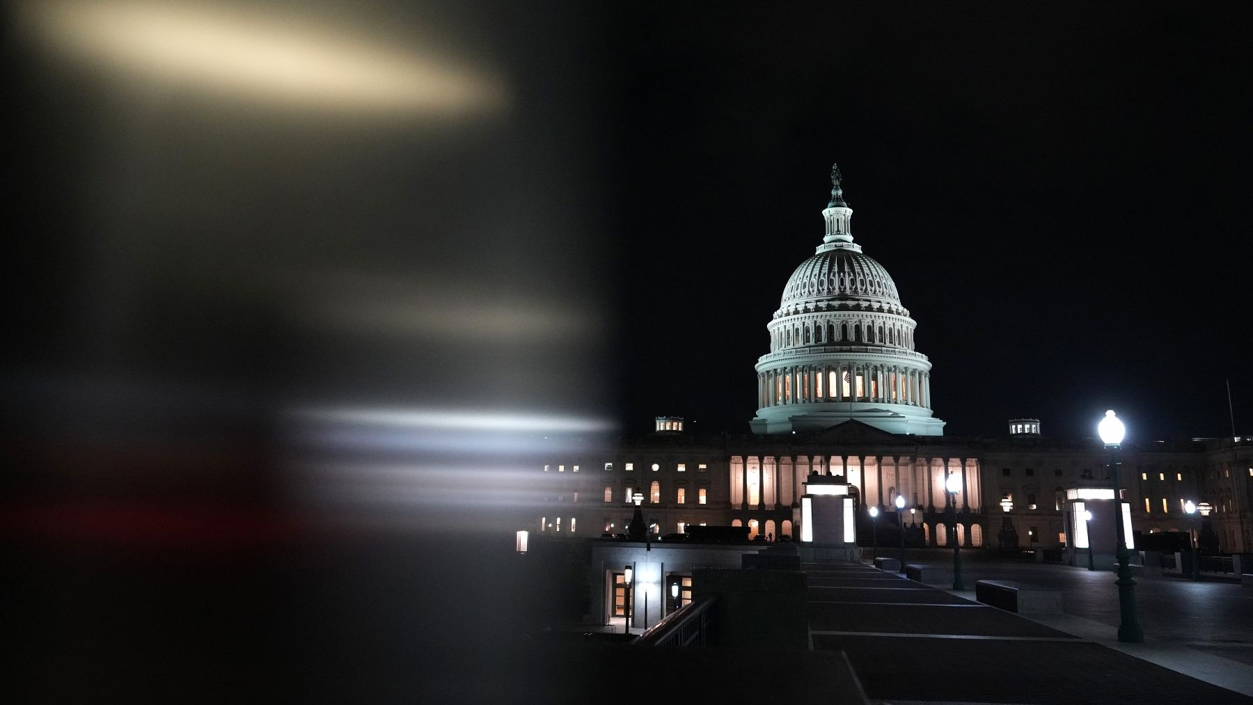 Capitol hill seen at night