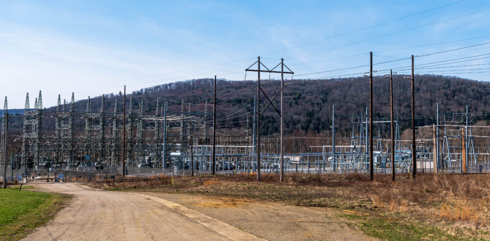 A electric generating substation in Starbrick, Pennsylvania, USA